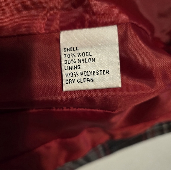 Like new Talbots petite plaid wool coal. - Picture 8 of 8